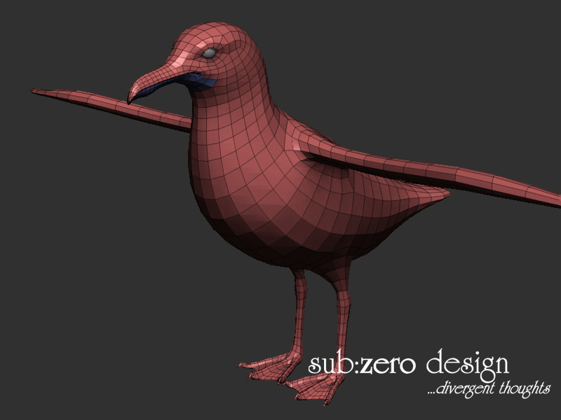 3d-modeling-seagull-wire